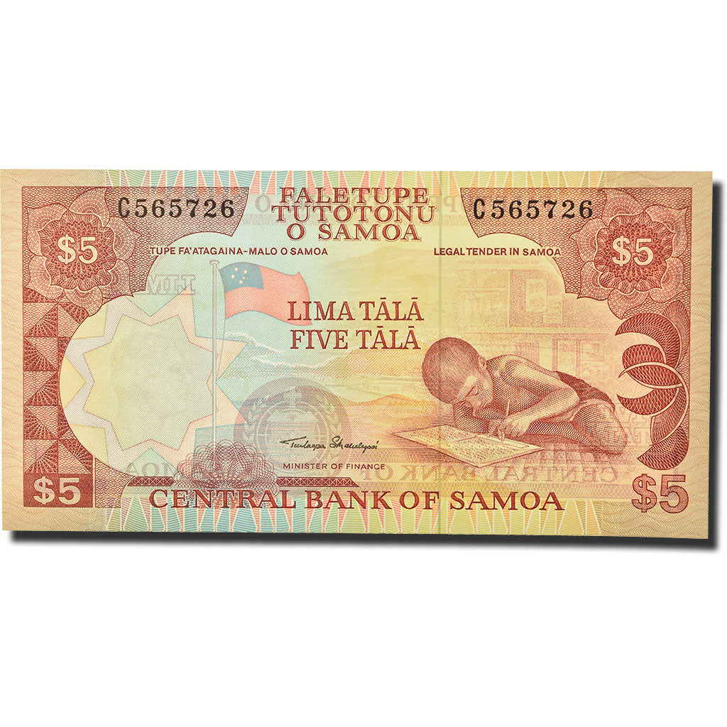 Banknote, Western Samoa, 5 Tala, 1985, KM:26, UNC(65-70)