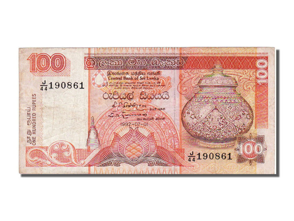 Sri Lanka, 100 Rupees, 1991, KM #105a, 1992-07-01, EF(40-45), J/44 190861