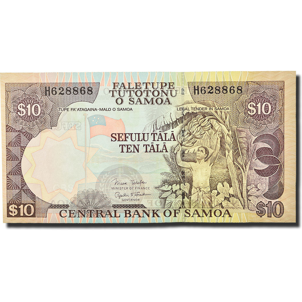 Banknot, Samoa Zachodnia, 10 Tala, 2002, Undated, KM:34b, UNC(65-70)