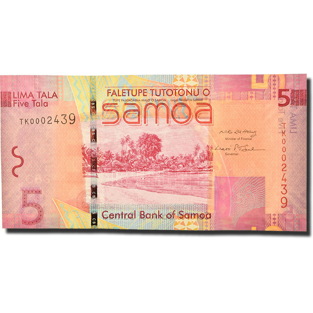 Geldschein, Westsamoa, 5 Tala, 2008, KM:38a, UNZ