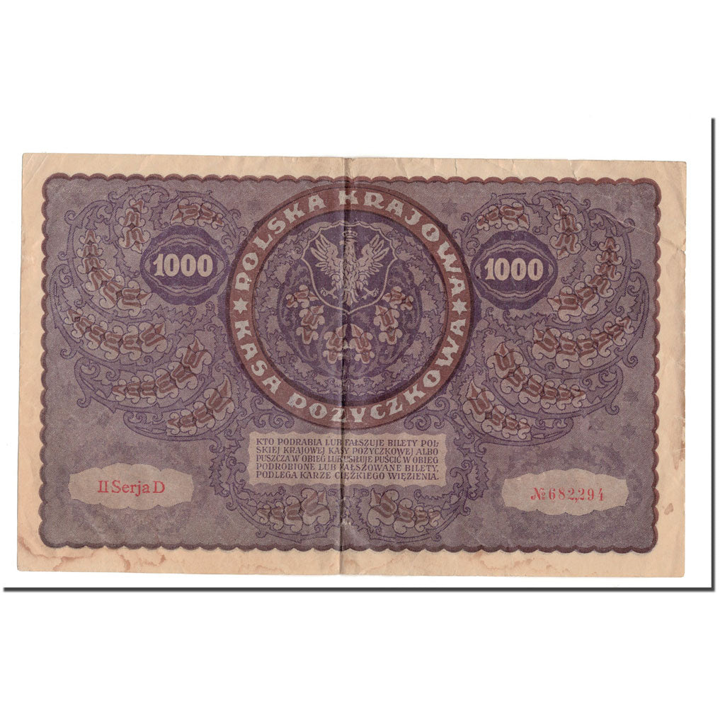 Banknote, Poland, 1000 Marek, 1919, 1919-08-23, KM:29, VF(30-35)
