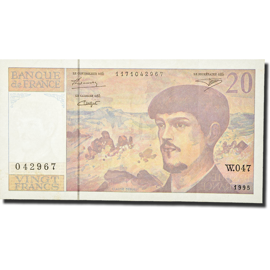 France, 20 Francs, 20 F 1980-1997 ''Debussy'', 1980-1997, 1995, AU(50-53)