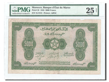 Morocco, 5000 Francs, 1943, KM:32a, PMG VF25
