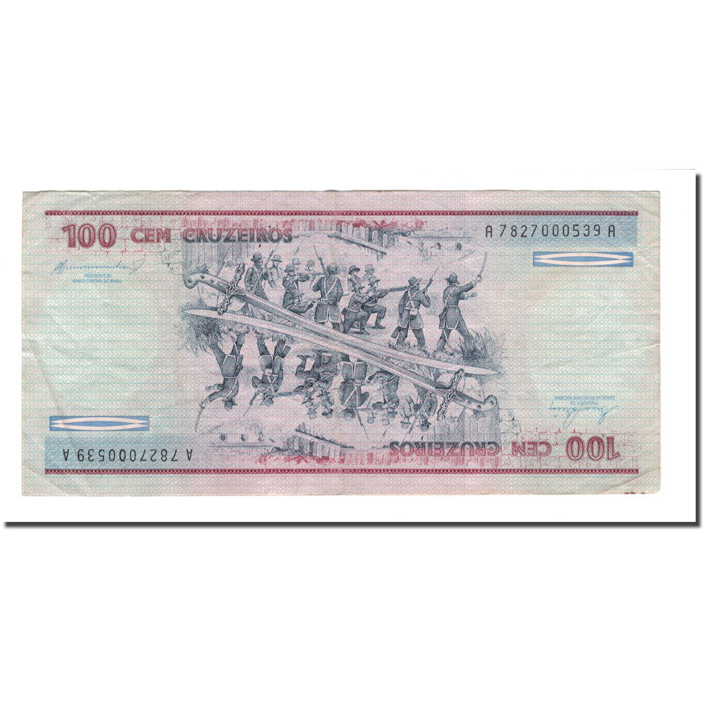 Banconote, Brasile, 100 Cruzeiros, Undated (1981-84), Undated (1981), KM:198a