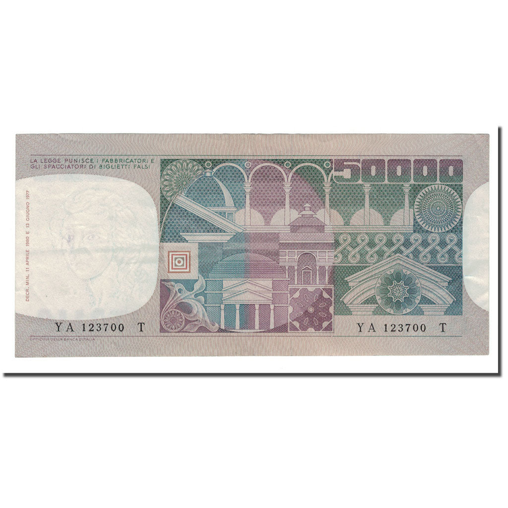 Banknote, Italy, 50,000 Lire, 1980, 1980-04-11, KM:107c, EF(40-45)