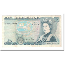 Banknote, Great Britain, 5 Pounds, Undated (1971-91), KM:378f, EF(40-45)