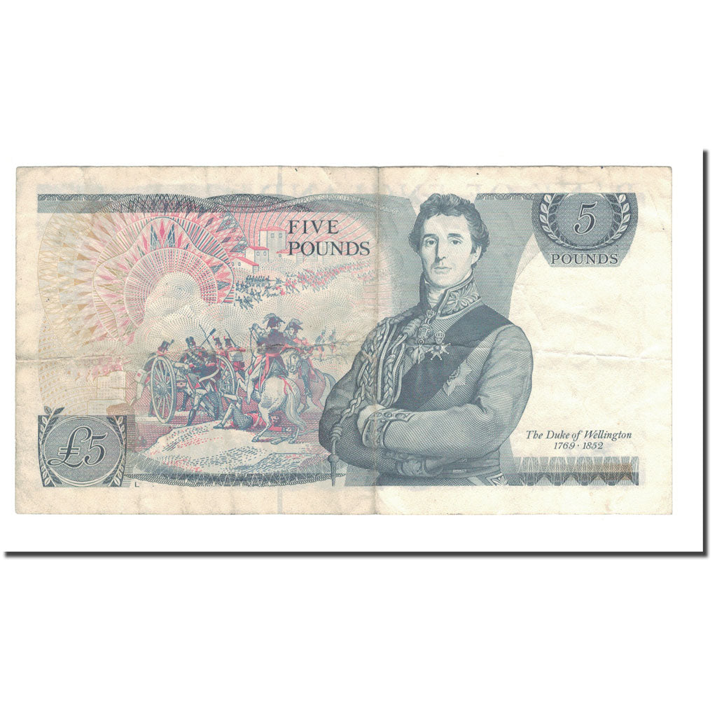 Banknote, Great Britain, 5 Pounds, Undated (1971-91), KM:378f, EF(40-45)