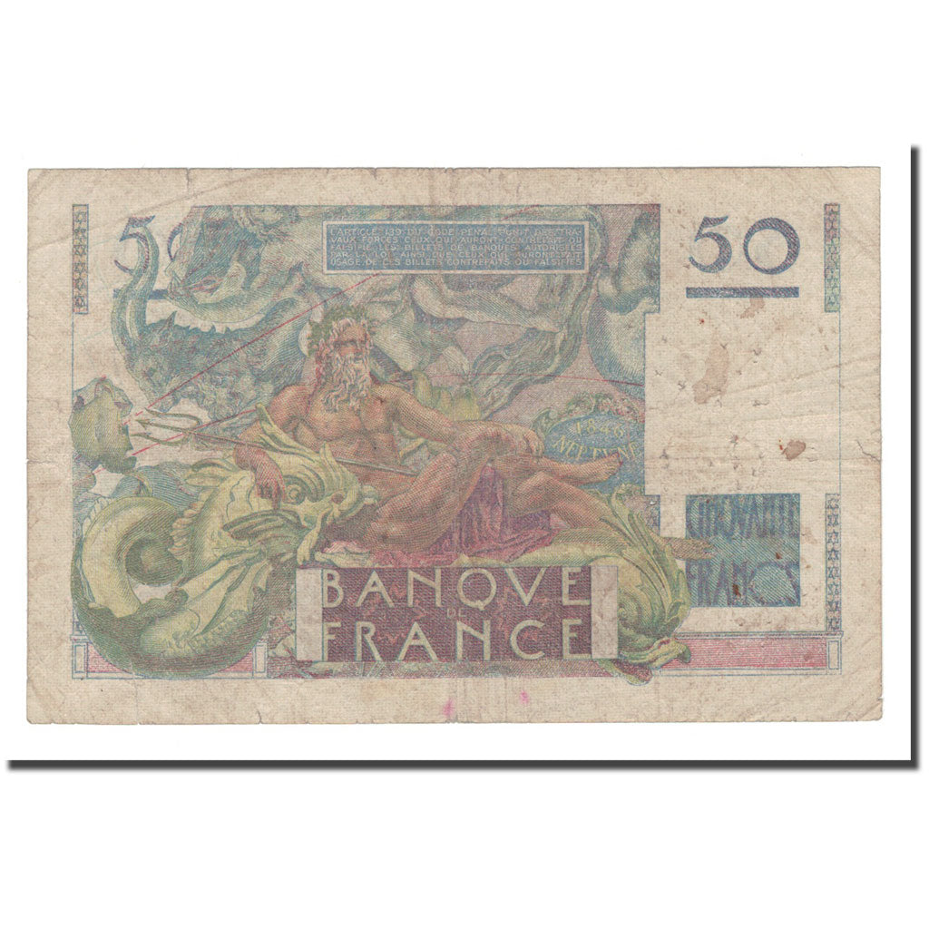 France, 50 Francs, 50 F 1946-1951 ''Le Verrier'', 1949, 1949-02-17, VF(20-25)