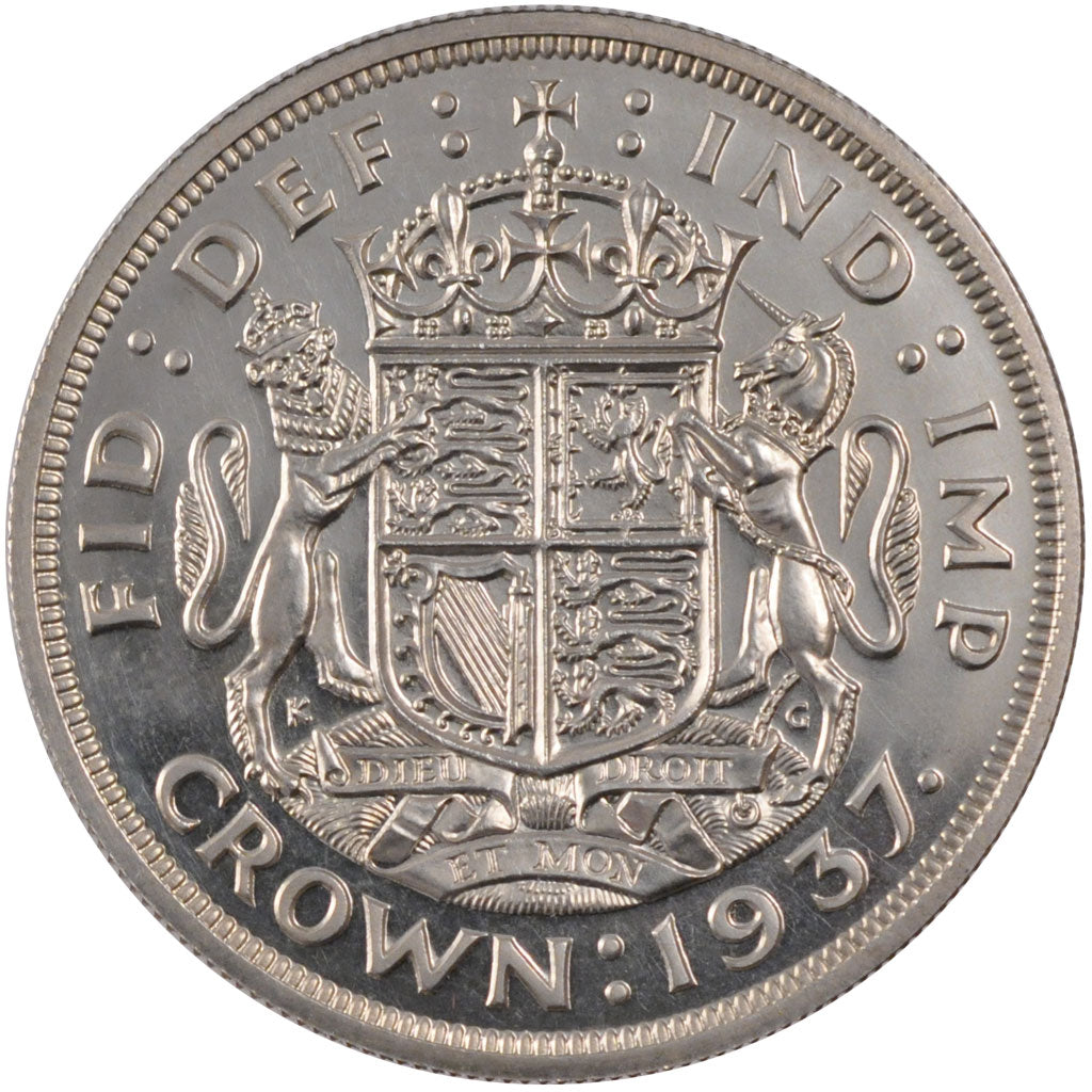 GREAT BRITAIN, Crown, 1937, KM #857, MS(65-70), Silver, 38.61, 28.42