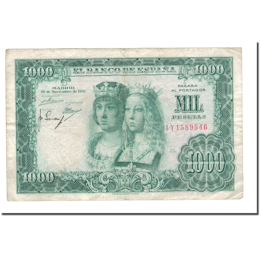 Banknote, Spain, 1000 Pesetas, 1958, 1957-11-29, KM:149a, VF(20-25)