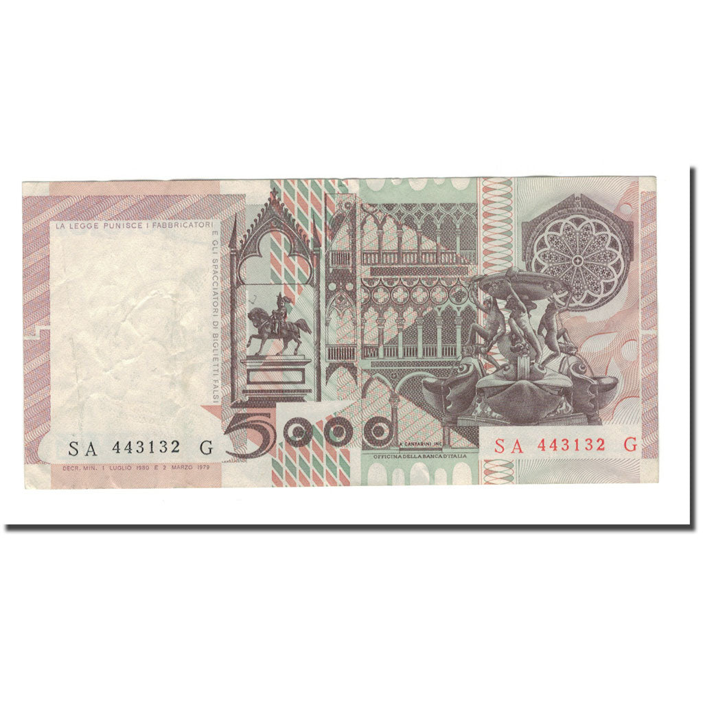 Banknote, Italy, 5000 Lire, 1979-1983, 1979-03-09, KM:105a, EF(40-45)