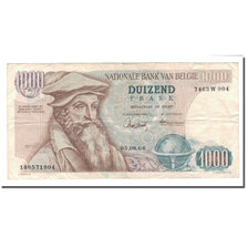 Billete, 1000 Francs, 1961-75, Bélgica, KM:136a, MBC