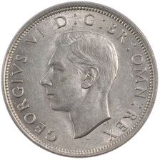 GREAT BRITAIN, 1/2 Crown, 1942, KM #856, AU(55-58), Silver, 32.3, 14.18