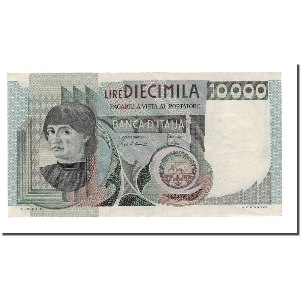 Biljet, Italië, 10,000 Lire, 1976-1984, 1980-09-06, KM:106b, TTB+