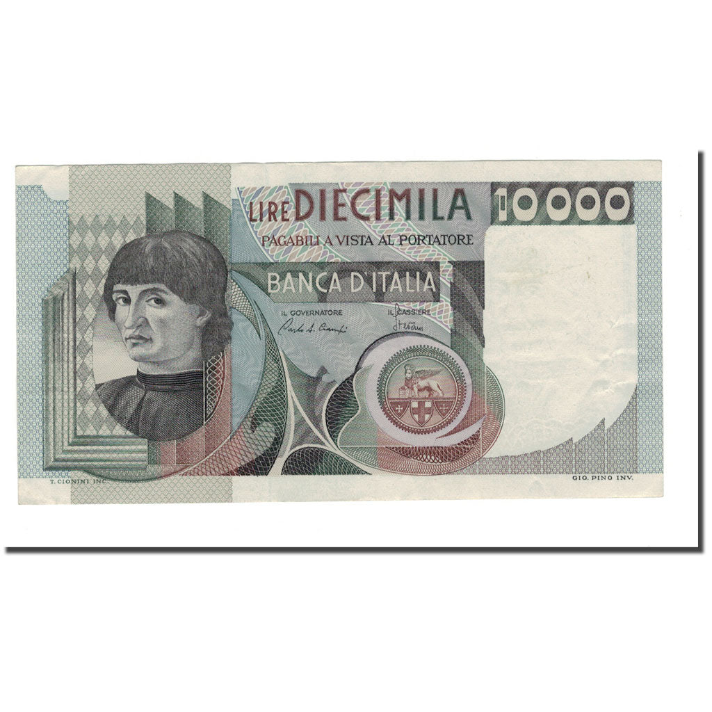 Banknote, Italy, 10,000 Lire, 1976-1984, 1980-09-06, KM:106b, EF(40-45)