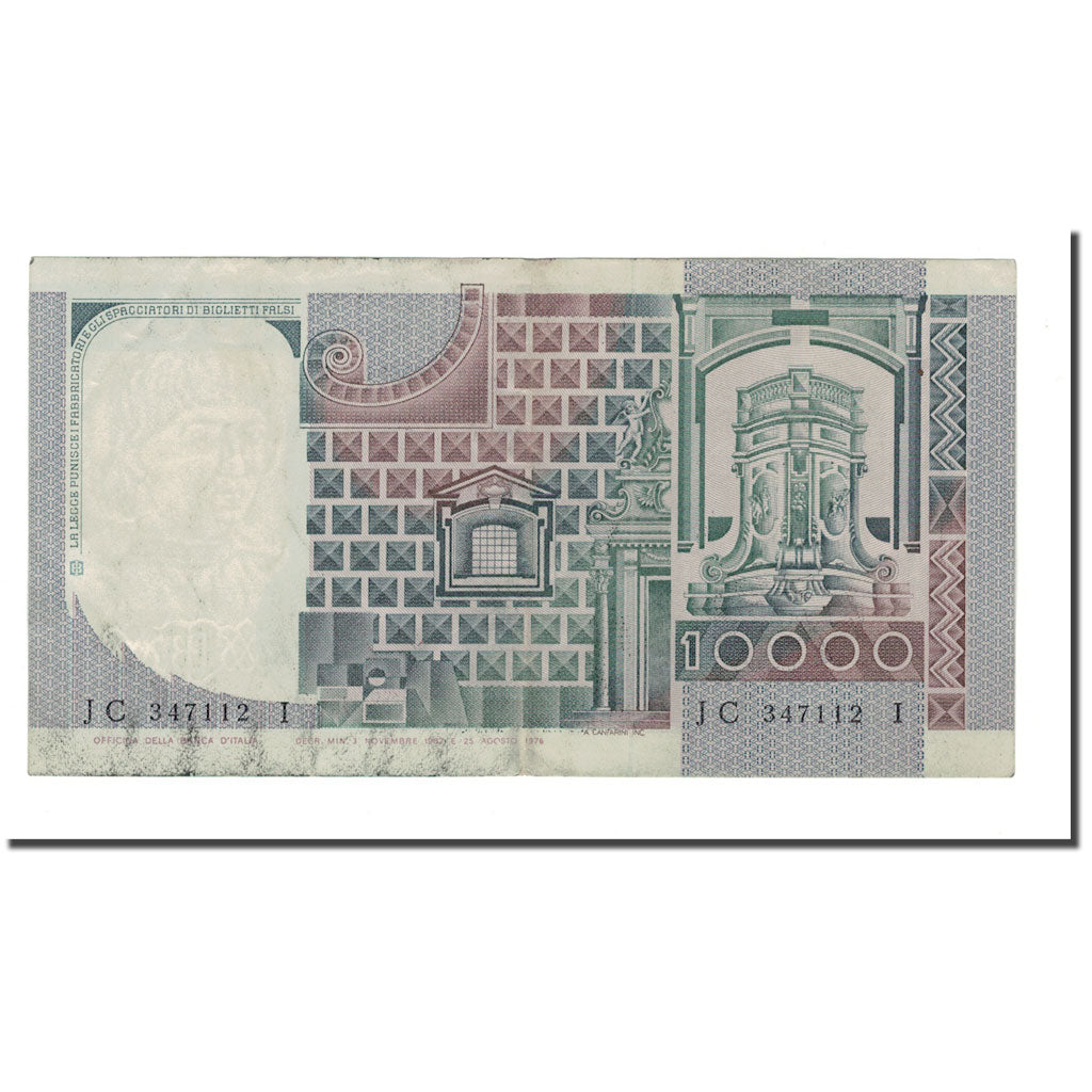 Banknote, Italy, 10,000 Lire, 1976-1984, 1980-09-06, KM:106b, EF(40-45)