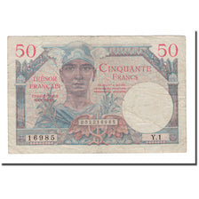 France, 50 Francs, 1947 French Treasury, 1947, F(12-15), Fayette:31.1, KM:M8
