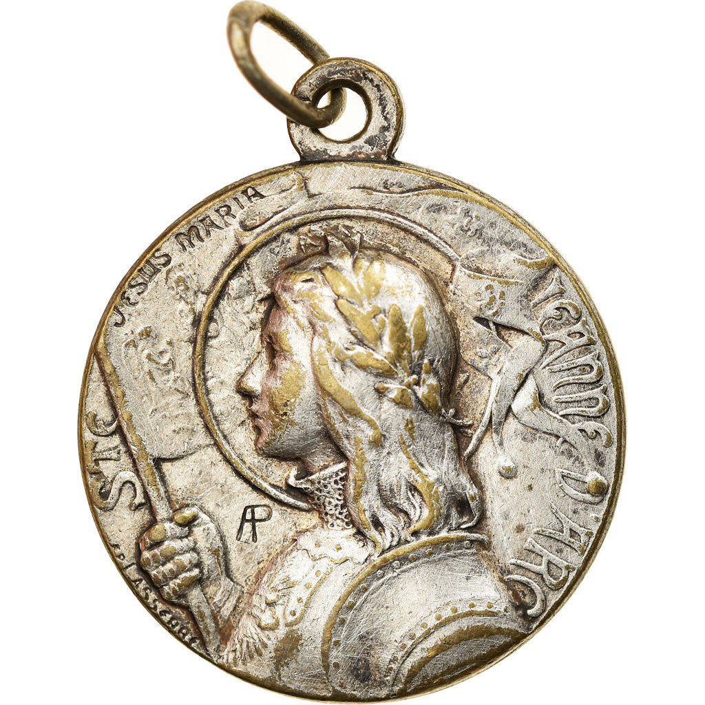 France, Medal, Jeanne d'Arc, Religions & beliefs, VF(30-35), Silvered bronze