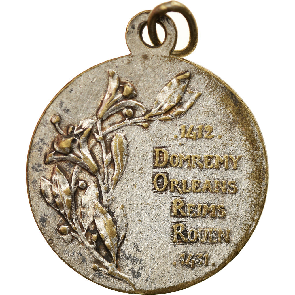 France, Medal, Jeanne d'Arc, Religions & beliefs, VF(30-35), Silvered bronze
