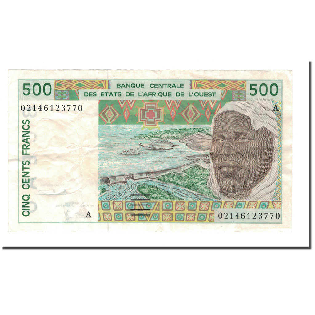 Biljet, West Afrikaanse Staten, 500 Francs, 1991-2002, 2002, KM:110Am, TTB