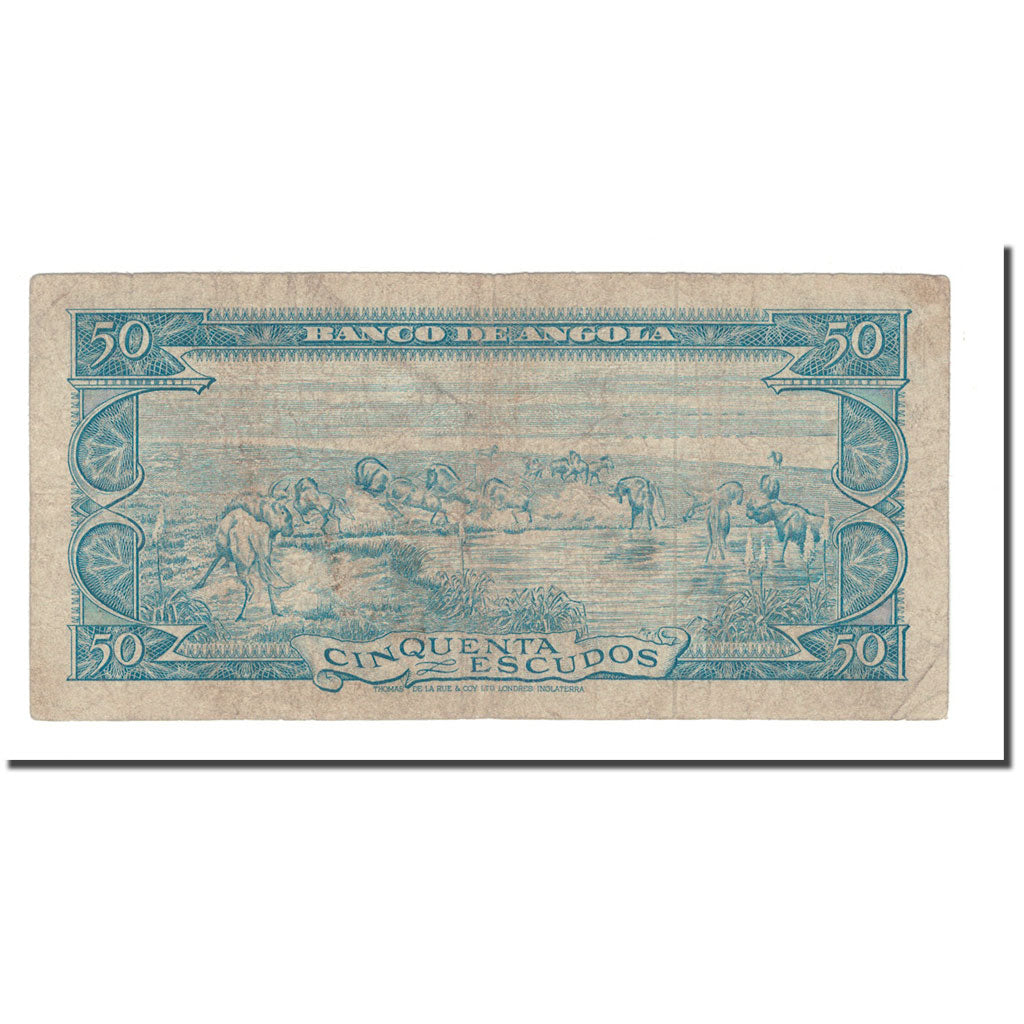 Billet, Angola, 50 Escudos, 1962, 1962-06-10, KM:93, B+