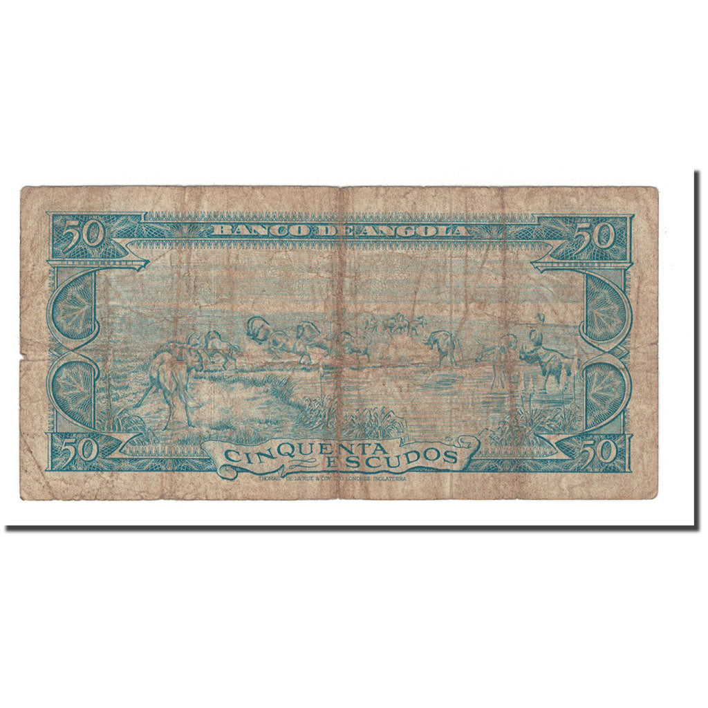 Banknote, Angola, 50 Escudos, 1962, 1962-06-10, KM:93, VG(8-10)