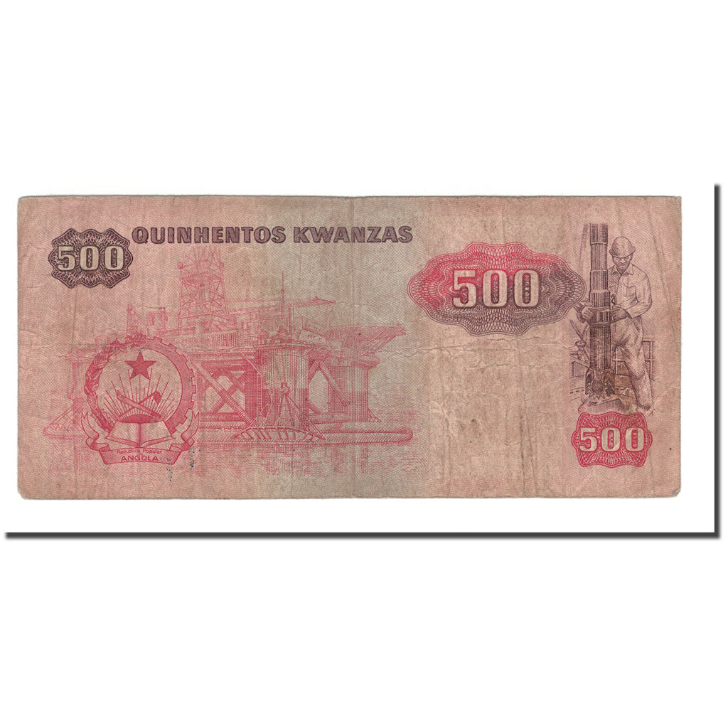Banknote, Angola, 500 Kwanzas, 1984, 1984-01-07, KM:120A, VG(8-10)