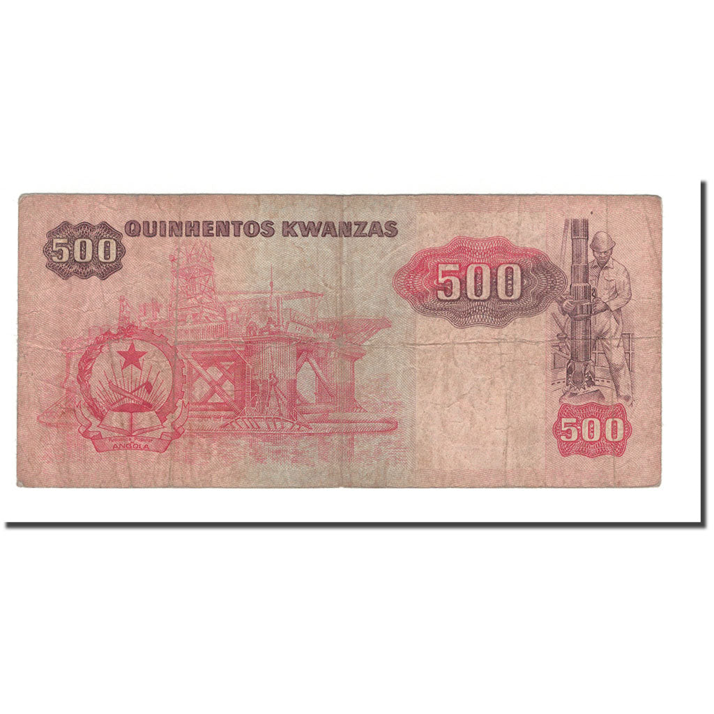Banknote, Angola, 500 Kwanzas, 1984, 1984-01-07, KM:120A, VG(8-10)