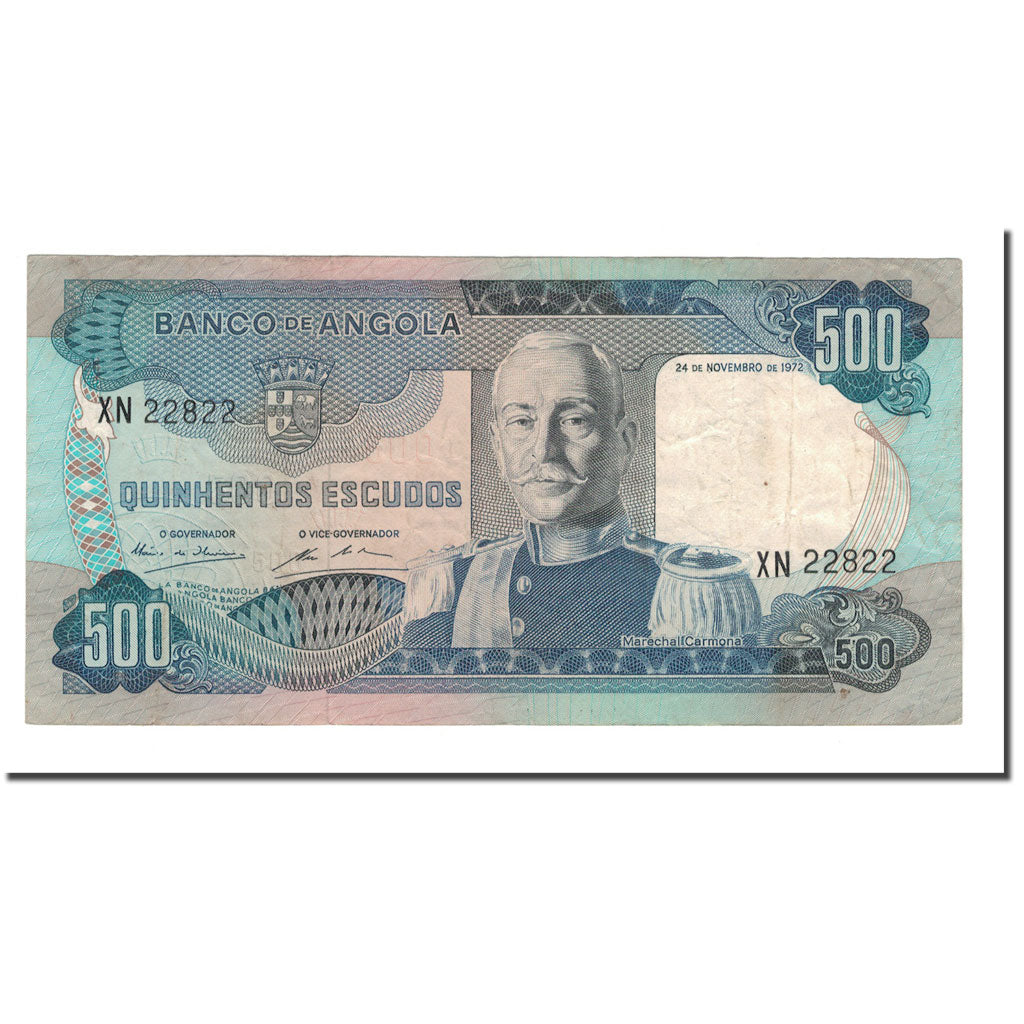 Banconote, Angola, 500 Escudos, 1972, 1972-11-24, KM:102, MB+
