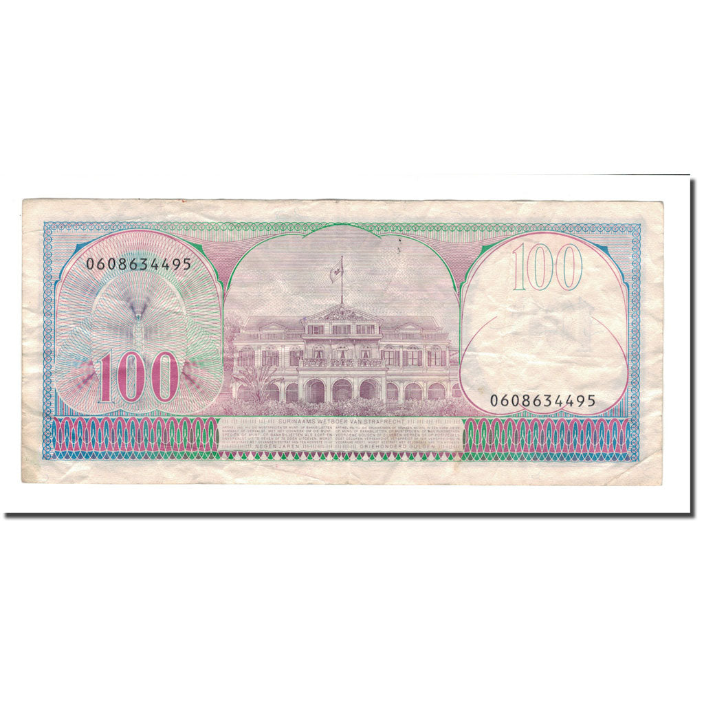 Banknote, Surinam, 100 Gulden, 1982, 1982-04-01, KM:128a, VF(20-25)