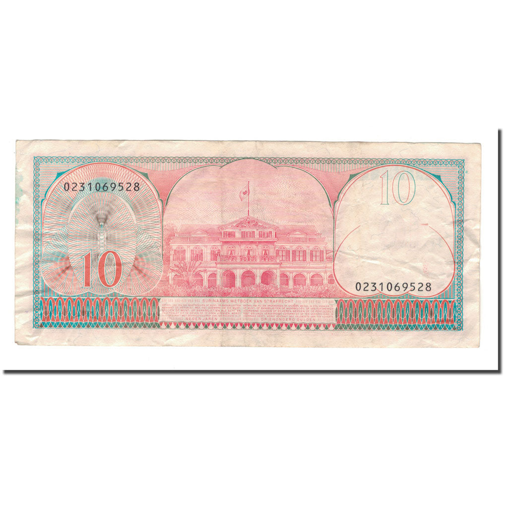 Banknote, Surinam, 10 Gulden, 1982, 1982-04-01, KM:126, VF(20-25)