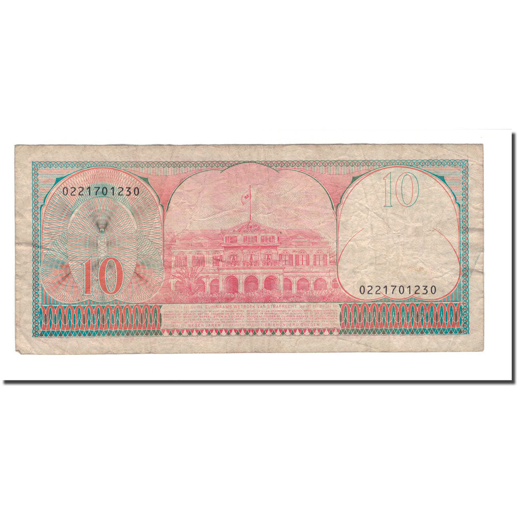 Billet, Surinam, 10 Gulden, 1982, 1982-04-01, KM:126, B+