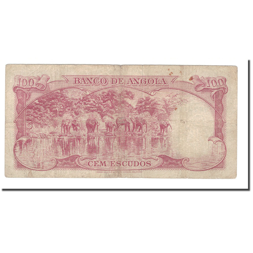 Banknote, Angola, 100 Escudos, 1962, 1962-06-10, KM:94, VG(8-10)