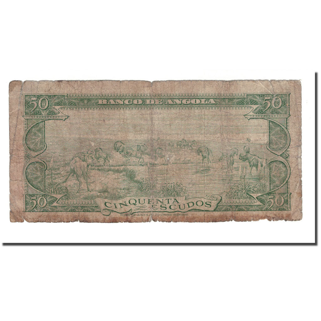 Banknote, Angola, 50 Escudos, 1956, KM:88a, VG(8-10)