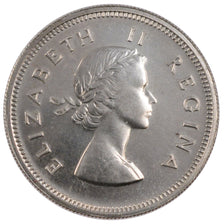 SOUTH AFRICA, 2 Shillings, 1960, KM #50, AU(55-58), Silver, 28.52, 11.43