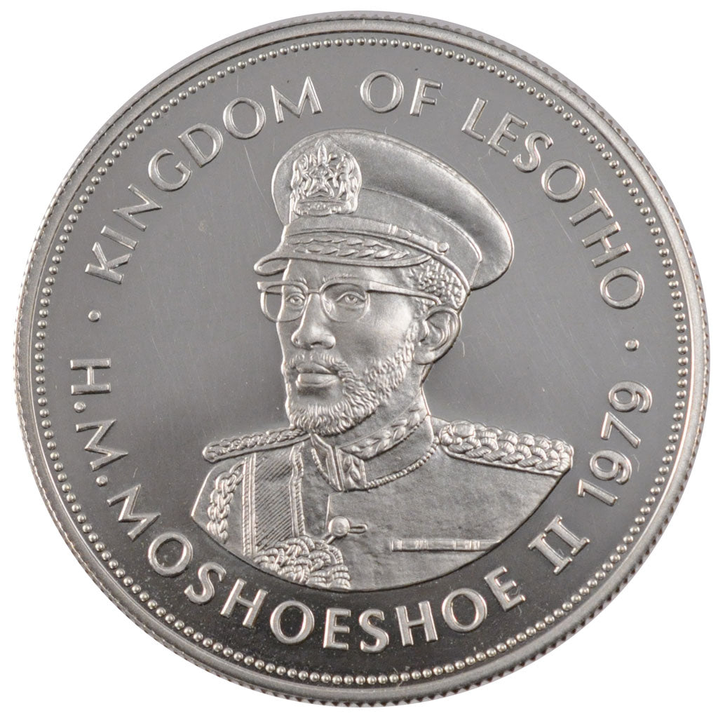 LESOTHO, 10 Maloti, 1979, KM #23, MS(60-62), Silver, 28.45