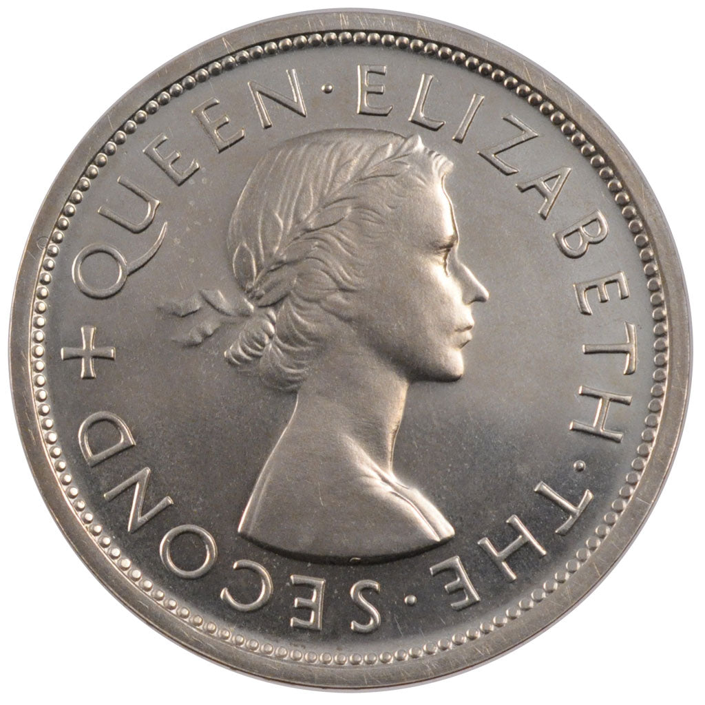 SOUTHERN RHODESIA, Crown, 1953, KM #27, MS(60-62), Silver, 38.5, 28.16