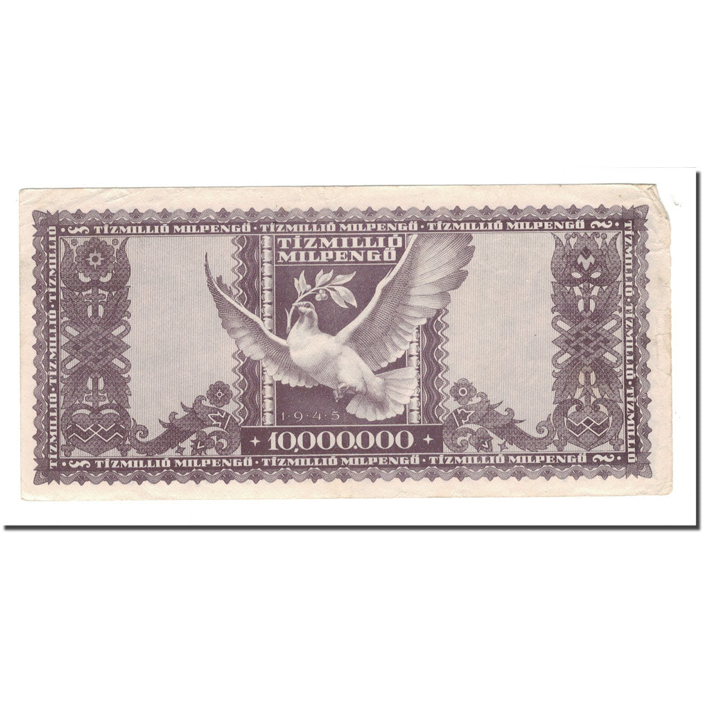 Billet, Hongrie, 10 Million Milpengö, 1946, 1946-05-24, KM:129, TB+