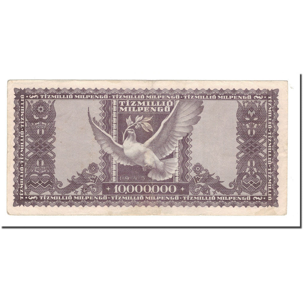 Billet, Hongrie, 10 Million Milpengö, 1946, 1946-05-24, KM:129, TTB