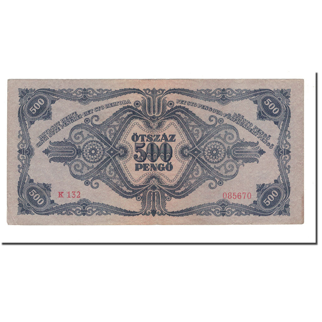 Banknote, Hungary, 500 Pengö, 1945, 1945-05-15, KM:117a, VF(30-35)
