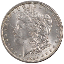UNITED STATES, Morgan Dollar, Dollar, 1884, U.S. Mint, KM #110, MS(60-62),...