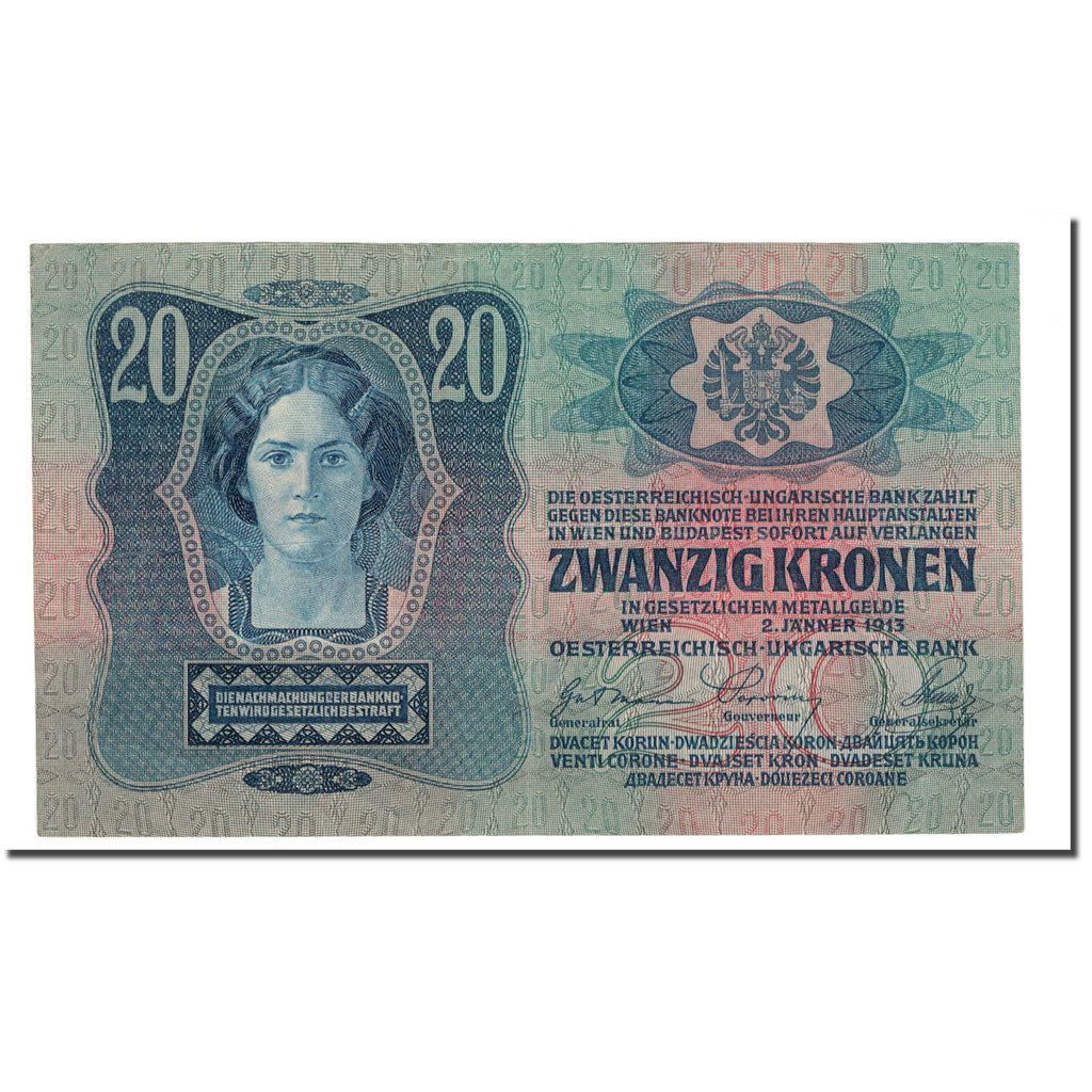 Banknote, Austria, 20 Kronen, 1919, 1913-01-02, KM:53a, EF(40-45)