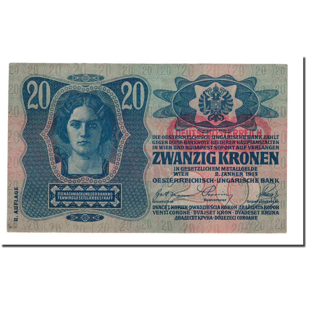 Banknote, Austria, 20 Kronen, 1919, 1913-01-02, KM:52, AU(50-53)