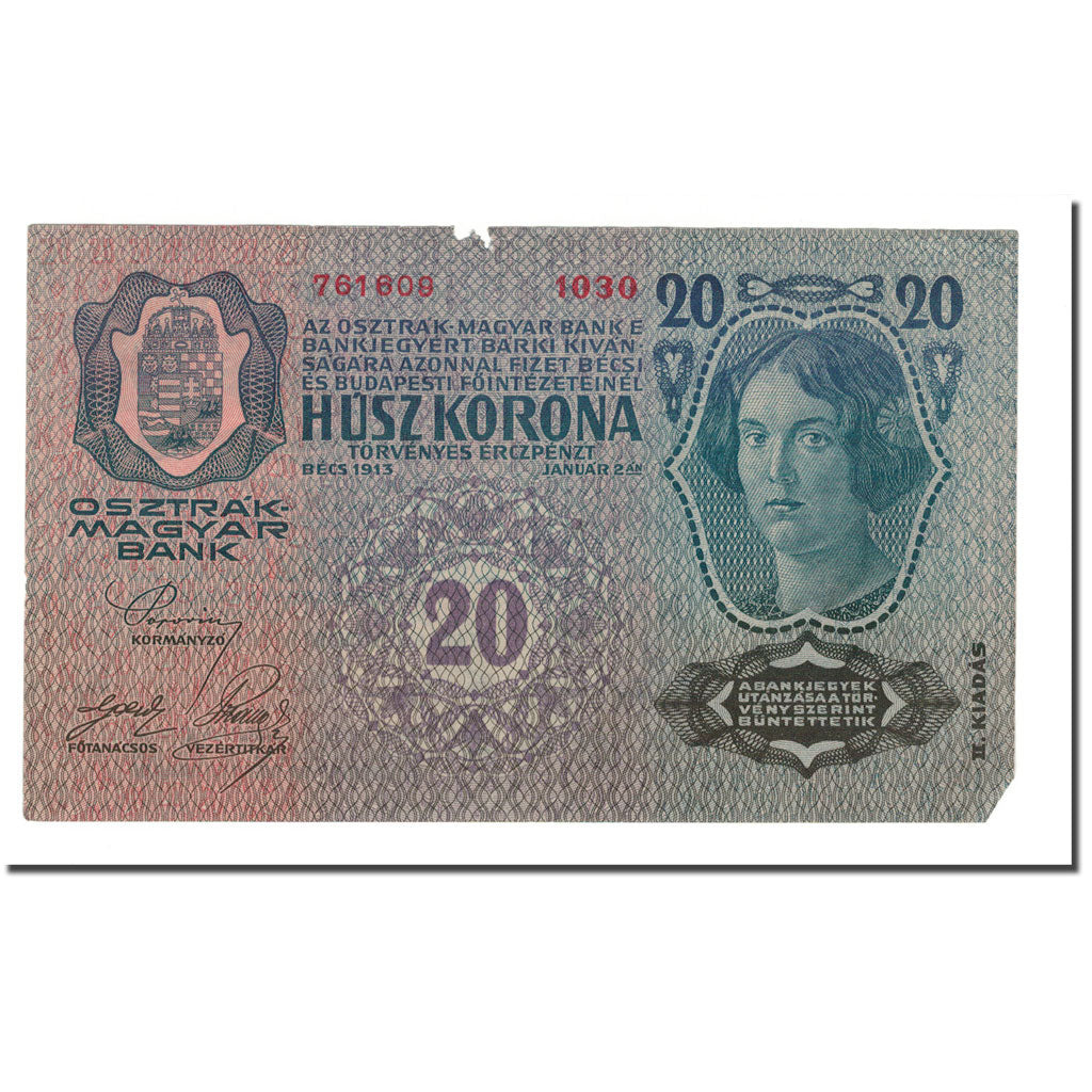 Banknote, Austria, 20 Kronen, 1919, 1913-01-02, KM:52, VF(30-35)