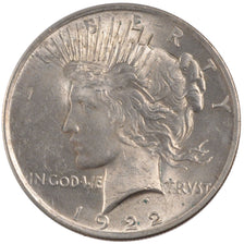 UNITED STATES, Peace Dollar, Dollar, 1922, U.S. Mint, KM #150, MS(60-62),...