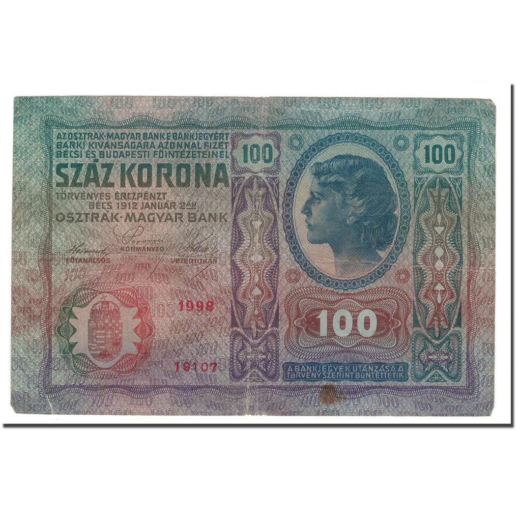 Banknote, Austria, 100 Kronen, 1919, KM:55a, F(12-15)
