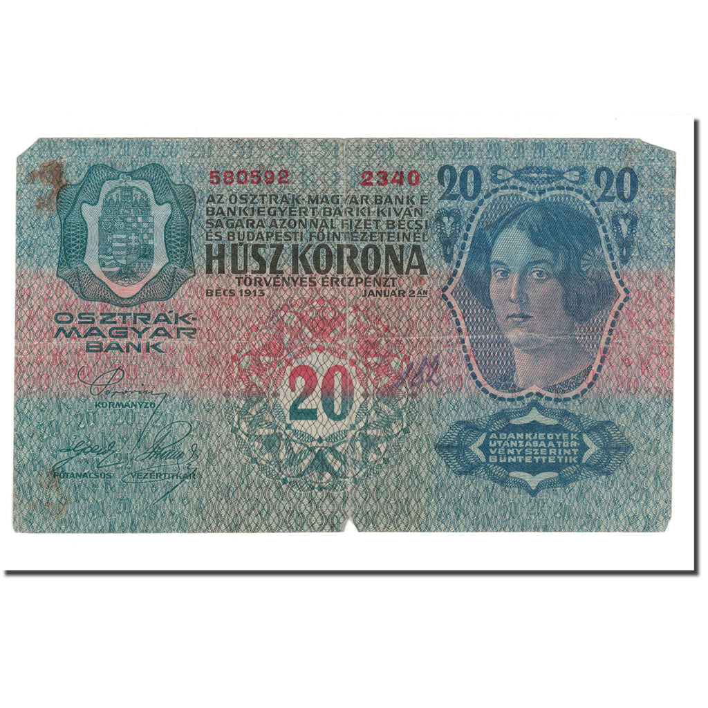 Banknote, Austria, 20 Kronen, 1919, 1913-01-02, KM:53a, VF(20-25)