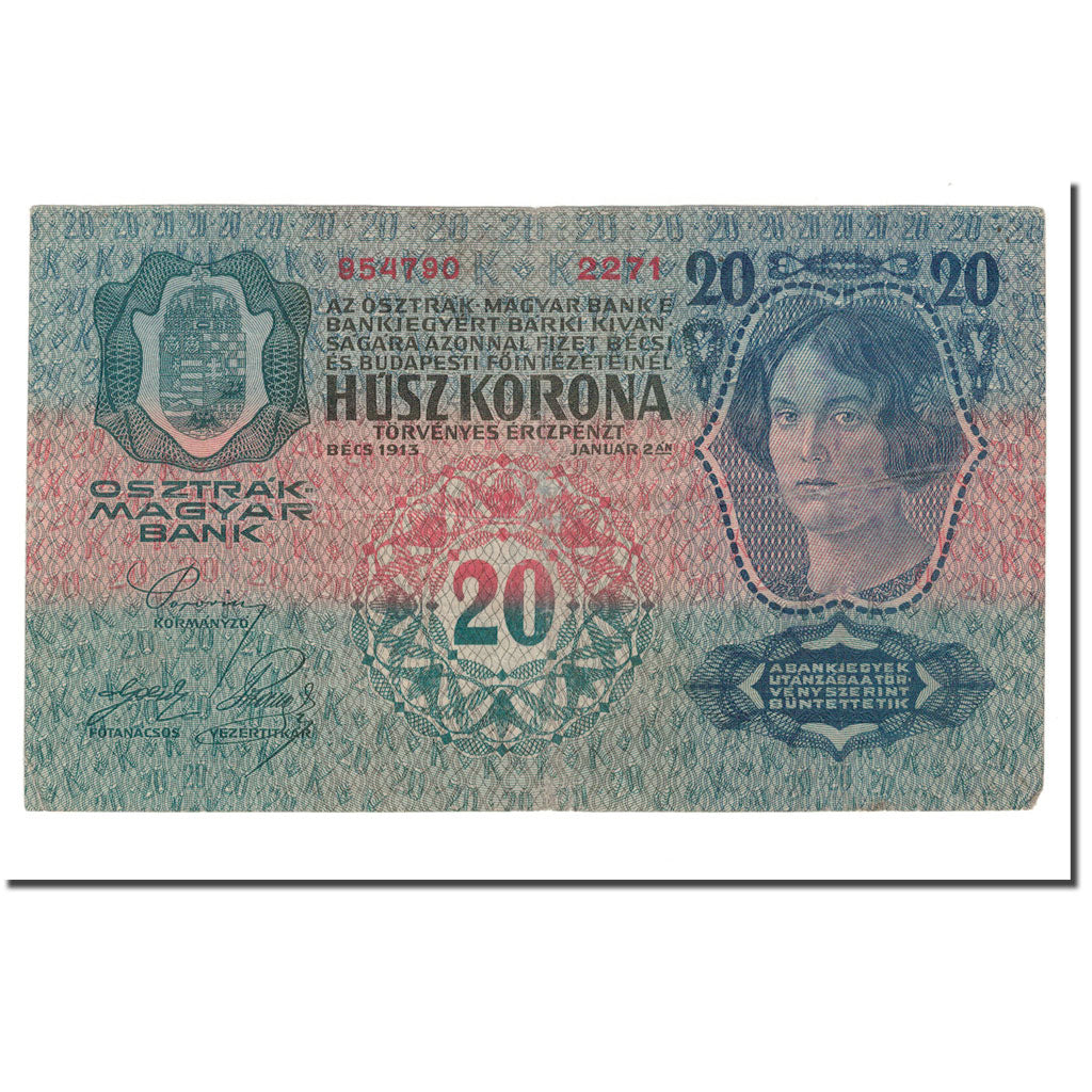 Banknote, Austria, 20 Kronen, 1919, 1913-01-02, KM:53a, VF(20-25)