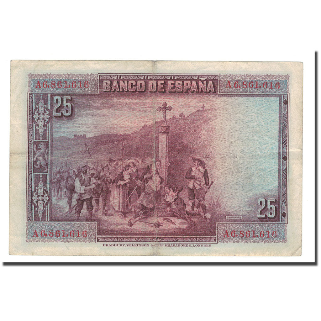 Geldschein, Spanien, 25 Pesetas, 1928, 1928-08-15, KM:74a, S