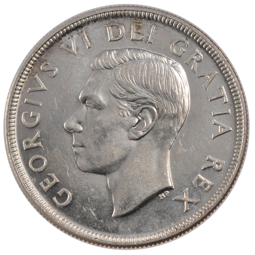 CANADA, Dollar, 1951, Royal Canadian Mint, KM #46, MS(60-62), Silver, 36, 23.32